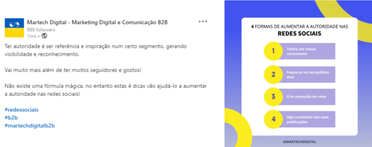 Post Instagram Dicas Social Media (Employer Branding)