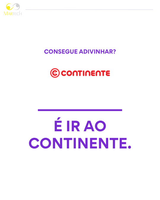Logótipo do Continente com a frase "É ir ao Continente"
