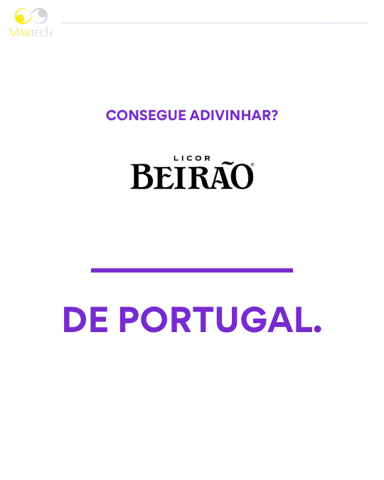 Logótipo do Licor Beirão com a frase incompleta "___ de Portugal"